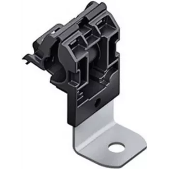 HellermannTyton 151-01643 RCA90SM6-PA66HIRHSUV/ST/ZN-BK spärr-P-clip, skruvfäste, PA66HIRHSUV, förzinkad stålplatta, svart