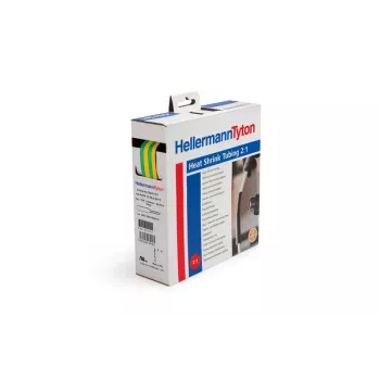 HellermannTyton HIS-PACK-3,2/1,6-GNY krympslang 3,2/1,6 mm grön/gul 10 st à 1 m