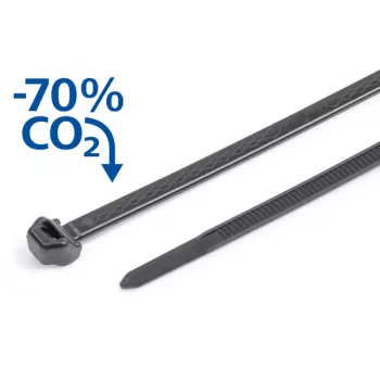 HellermannTyton S50ROS-PP-BK återanvändbart buntband, 200 x 4,9 mm, halksäkert, polypropen, svart, 100 st 118-00272