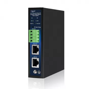 ALLNET industriell PoE-splitter/extractor IEEE 802.3bt Type 4, 90W, 5V/9V/12V/24V valbar utgång, Gigabit Ethernet, DIN-sken-/väggmontering (ALL-PSI104G-BT90-PD)