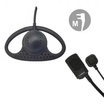 Midland Albrecht AE 34 M headset med mikrofon och PTT, Motorola-kontakt (41637)