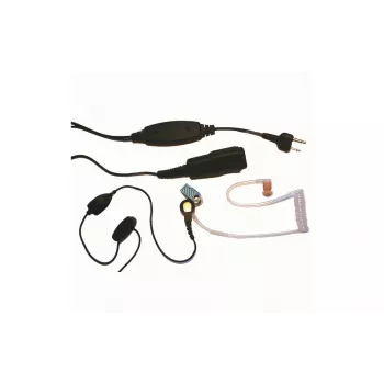MIDLAND Albrecht AE 31-PT07 in-ear mono-headset med bygelmikrofon och PTT, sladdbundet, 2-pinskontakt, svart 41990