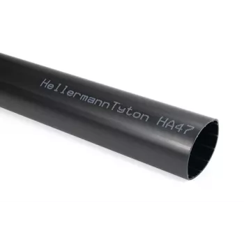 HellermannTyton 321-20680 klädselbelagd värmekrympslang, 68 mm, 3,5:1, svart, 1 m