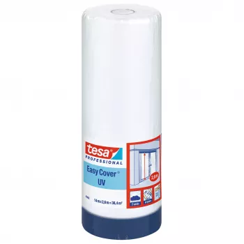 Tesa Easy Cover 4369 UV-täckfolie med integrerad tejp, transparent, 2,6 m x 17 m 04369-13-1