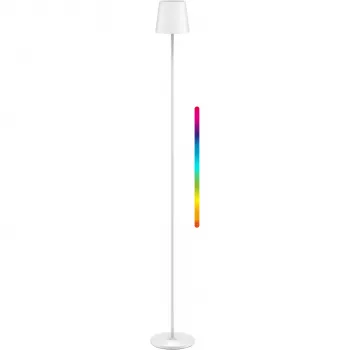 WENTRONIC Goobay trådlös LED-golvlampa XL 122 cm RGBW vit (76572)