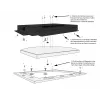 ALLNET 21 inch pekskärm surfplatta frontpanel för inbyggnadsram, svart ALLTCover21WBv1