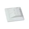 SYNERGY21 keystone-modulbärare infälld för 2xTP-modul renvit rund S216330V3