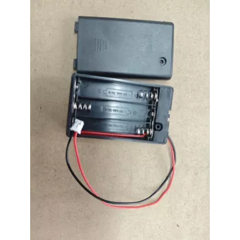 ALLNET 4duino 3x AAA batterihållare med på/av-knapp och 2-pin JST-anslutning (Ref. 727)