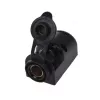 IWH utanpåliggande DIN-uttag 12/24V 16A svart 019009