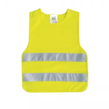 IWH 453502 barnväst EN 1150, fluorescerande gul, kardborreband, unisex