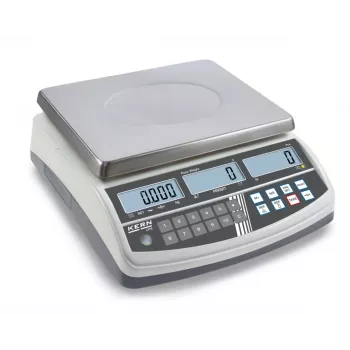 Kern CPB 15K0.2N räknevåg, 15 kg kapacitet, 0,2 g avläsning, rostfri plattform, batteridriven