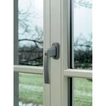 ABUS låsbar fönsterhandtag silver ABFS59486