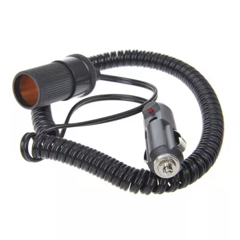 IWH spiralkabel förlängning 12/24V 10A 3m cigarettändarstick till uttag 019001