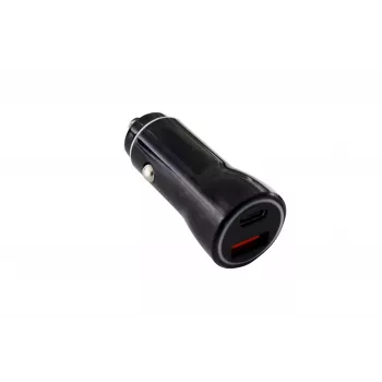 IWH dual USB-C billaddare 2.1A svart 019053
