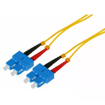 Tecline glasfiber-patchkabel HD, 9/125 µm, singelmode, OS2, SC duplex till SC duplex, gul, 15 m 799SS15