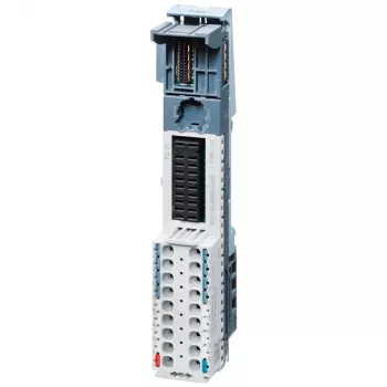 Siemens SIMATIC ET 200SP BaseUnit BU15-P16+A0+2D, typ A0, Push-in-klämmor, ljus färgkod, 16 processklämmor, 2 diagnostikklämmor, definierar ny potentialgrupp P1 för 2-trådssensorer, DIN-skenmontering, IP20 6ES71936BP000DU0