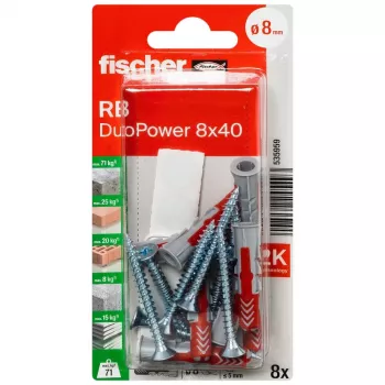 Fischer 535959 DuoPower 8 x 40 RB K NV monteringssats 40 mm 8 mm 1 set