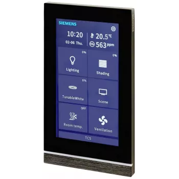 Siemens Touch Control TC5 5 panel, svart, infälld 205/22 (5WG12052AB22)