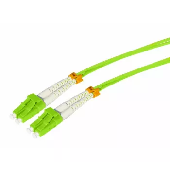 Tecline HD OM5 LC duplex till LC duplex multimode fiberoptisk patchkabel, 50/125 µm, limegrön, 10 m 796LL10
