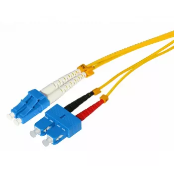 Tecline HD singlemode OS2 fiberoptisk patchkabel LC duplex till SC duplex, 9/125 µm, gul, 3 m 799LS03