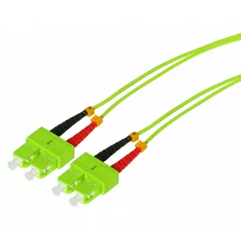 Tecline OM5 SC duplex fiberoptisk patchkabel, 50/125µm multimode, limegrön, 7,5m (796SS07)