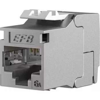 EFB E-20094-24 RJ45 Keystone Slimline/Shortbody Cat.6A komponentcertifierad silver, 24 st