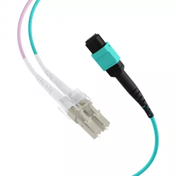 EFB MTP till LC 12-fiber OM3 LSZH aqua fan-out patchkabel, 7,5 m MTPF12LCOM3-7,5