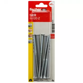 Fischer SXR 8 x 120 Z K NV långskaftsplugg med försänkt skruv (PZ), 1 set (503415)