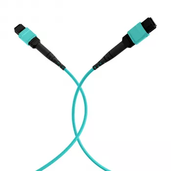 EFB Elektronik MPO-PLUS hona till MPO-PLUS hona OM3 12-fiber Typ B LSZH aqua patchkabel, 10 m MPOF12MPOFOM3-10