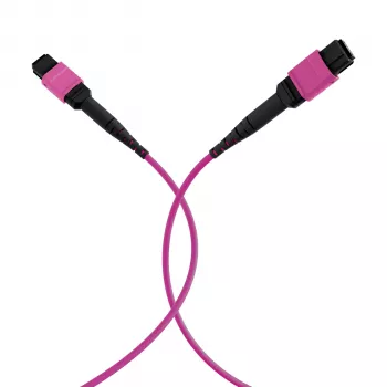 EFB Elektronik MPO-PLUS(F)-MPO-PLUS(F) OM4 12-fiber Typ B LSZH patchkabel, erika-violett, 20 m MPOF12MPOFOM4-20