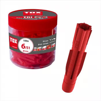 TOX TRI 6/51 universalplugg 6 mm x 51 mm, 150 st 010260041