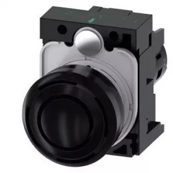 Siemens SIRIUS ACT 3SU1200-6KB10-1AA0 akustisk larmgivare, 22 mm rund, plast, svart, 24 V AC/DC, IP66/IP67/IP69K