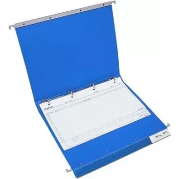 BOI Dokutech patientmapp hängmapp, 4-ring Economy Click-Line, blå, A4, 30 mm rygg 9109-00001-B