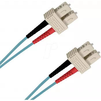 EFB Elektronik O7413.1-1.2 1m SC till SC duplex OM3 LSZH aqua fiberoptisk patchkabel SCSCOM3DAQ1