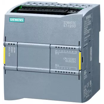Siemens SIMATIC S7-1200F CPU 1212 FC kompakt-CPU, 8 DI/4 DO/2 AI, PROFINET, 100 kB programminne, DC/DC/DC, Fail-Safe 6ES72121AF400XB0