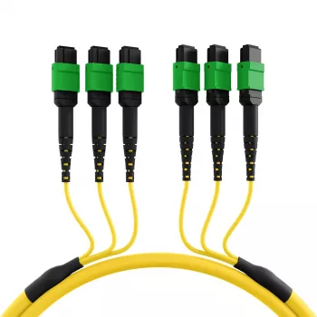 EFB MTPF48MTPFOS2-25-A OS2 singlemode 48-fiber MTP APC patchkabel, 25 m, gul
