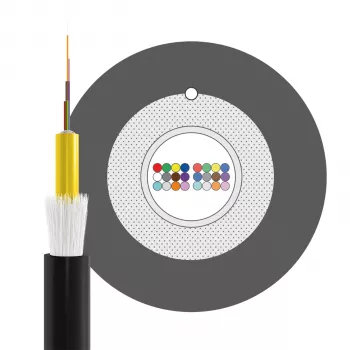 INFRALAN U-DQ(ZN)BH OS2 24E (1x24) Eca 3000N LSZH svart, 7,5 mm G657A1 fiberoptisk kabel 54424D1E-CPR