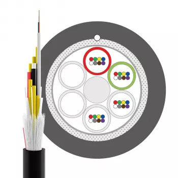 INFRALAN U-DQ(ZN)BH OS2 48E (4x12) Eca 5000N LSZH svart 11,2 mm G657A1 fiberkabel 54448.1D-E5