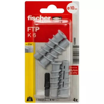 Fischer FTP K 6 K NV lättbetongankare 50 mm, nylon, 1 st 532660