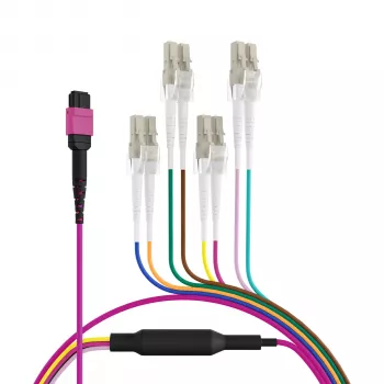 EFB Elektronik MPO-PLUS(F)-LC trunkkabel OM4 8 fibrer typ B LSZH ljungviolett 2 m MPOF08LCOM4-2