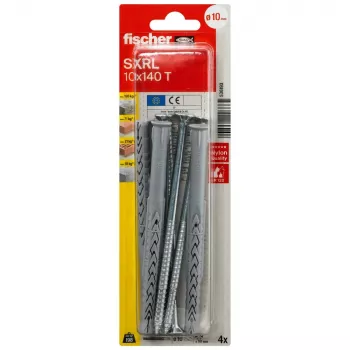 Fischer SXRL 10 x 140 T K NV långskaftsplugg med försänkt skruv, 1 set (536193)