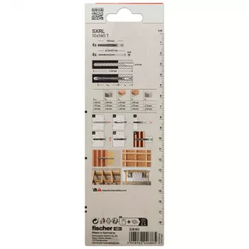 Fischer SXRL 10 x 140 T K NV långskaftsplugg med försänkt skruv, 1 set (536193)