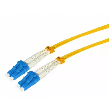 Tecline HD fiberoptisk patchkabel, 9/125 µm, singlemode, OS2, LC duplex till LC duplex, gul, 3,0 m 799LL03
