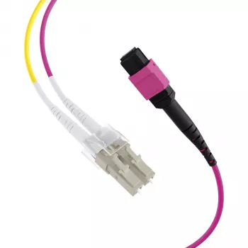 EFB Elektronik MPOF12LCOM4-5 MPO-PLUS (F) till LC duplex trunkkabel, OM4, 12 fibrer, typ B, LSZH, ljungviolett, 5 m