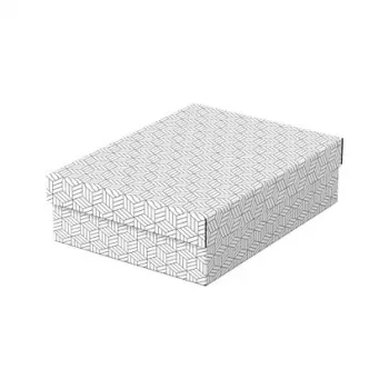 LEITZ Home M förvarings- och presentlådeset med 3, vit, 100% återvunnen wellpapp, avtagbart lock 628284
