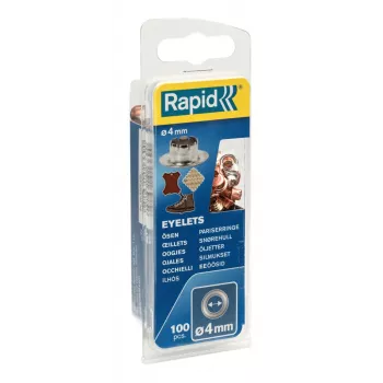 Rapid 5000409 Eyelets, 4 mm, Assorted Colours, 100 Pieces