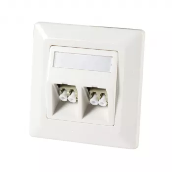 EFB ET-25085FO glasfiberramset för 2x E2000, SC simplex, LC duplex, RAL 9010
