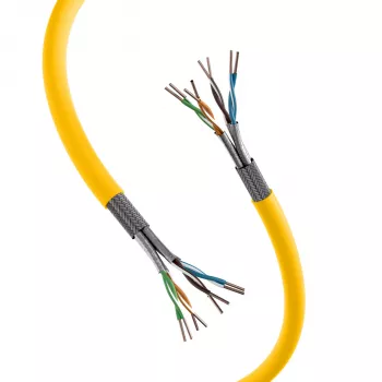 INFRALAN Cat.7A 1250 AWG22 S/FTP 4P CPR Dca 25Gbit/s ready rapsgul RAL1021, 100m 999833.100-CPR