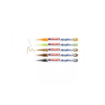 Edding 5300 Acrylic Marker Set Fine Tip 5 Assorted Colours 4-5300-5S-1