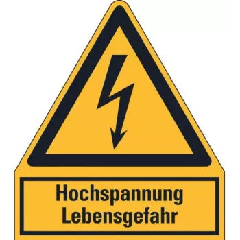 HEIN industriskyltar 172863 kombinationsskylt högspänning livsfara, plast